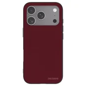 Silikonski črni ovitek za Apple iPhone 18 Pro - Burgundy red