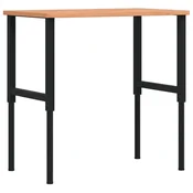 Vidaxl Delovna miza 100x60x(71,5-98) cm trdna bukovina pravokotna