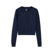 Tommy Jeans Pletena jopa Essential temno modra