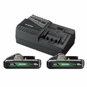Hikoki UC18YFSL-WEZ Set 2 x BSL1840M 18V 4,0 Ah + UC18YFSL punjac