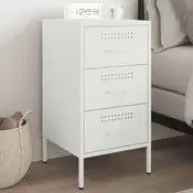 Vidaxl vidaXL Nočna omarica bela 36x39x68 cm jeklo