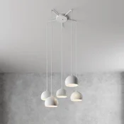 Luminex Visoka svetilka Sool, bela, O 53 cm, 5-žarčkov, kovina, E27 - Dnevna soba/jedilnica