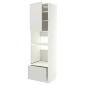 METOD / MAXIMERA Visoki element za ugradne uredaje, bela/Aspudden svetlosiva, 60x60x220 cm