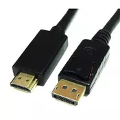 Kabl Roline DisplayPort - DisplayPort, M/M, 3m, crni