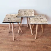 Hanah Home Set klub stocica 3Shp124, 3 komada, Smeda
