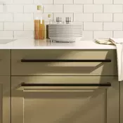 Rucke za ormaric 5 kom crne 480 mm od nehrdajuceg celika
