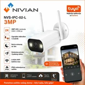 NIVIAN BEŽICNA TUYA SMART KAMERA 3MP REZOLUCIJE NVS-IPC-02-L