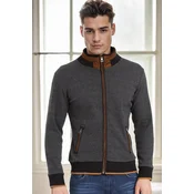 9021 DEWBERRY MENS SWEATSHIRT-DIAGONAL ANTHRACITE