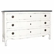 Casa Padrino Country Style Shabby Chic Chest of Drawers with 3 Drawers Antique White/Black 130 cm