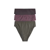 The Set Bikini hlačke  čokolada / bordo / črna / bela