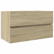 Vidaxl Omarica za umivalnik sonoma hrast 80x38,5x45 cm iverna plošča