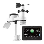VEVOR Vremenska postaja 7-v-1 Wi-Fi z 1778 mm TFT zaslonom 361x351x489 mm