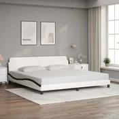 Okvir za krevet Dover bijelo-crni 200x200cm umjetna koža