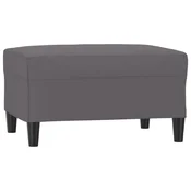 Vidaxl Stolček za noge siv 70x55x41 cm umetno usnje