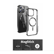 SWISSTEN CLEAR JELLY MagStick METALIC CASE ZA IPHONE 13 PRO MAX CRNA