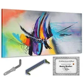 shumee Monica Mirafiori I 100 % ROČNO POSLIKANA I Abstraktna slika 140x70cm | Ročno poslikana slika | Akrilna slika | Zelo velika akrilna slika I Moderna umetnost I Umetniške slike