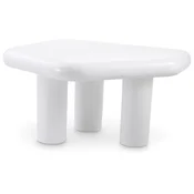 Casa Padrino luxury fiberglass side table high gloss white 85 x 62.5 x H. 41.5 cm - Fiberglass table - Living room furniture - Hotel furniture - Luxury furniture - Fiberglass furniture