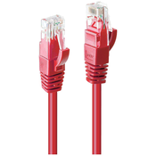 LINDY LINDY 48037 RJ45 omrežni kabel\, Patch kabel CAT 6 U/UTP 10.00 m rdeča 1 kos, (20419792)