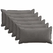 vidaXL Prevleka za blazino 6 kos HOUTEN Temno siva 40 x 70 cm korduroy