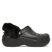 Natikači Crocs Classic Platform Fuzz Lined Clog 212854 Črna