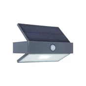 Lutec LED solarna zidna svjetiljka ARROW, senzor pokreta, tamno siva, 2.3W, 5000K, IP44