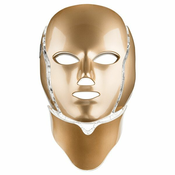 Zdravilna LED maska za obraz in vrat zlata (LED Mask + Neck 7 Color s Gold)