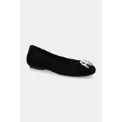 Balerinke iz semiša Furla Ballet Ballerina črna barva, YJ02BAL C10000 O6000