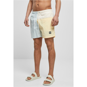 Mens 3 Block Pastel Cream Swimsuit
