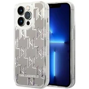 Karl Lagerfeld Karl Lagerfeld Monogram Liquid Glitter - Ohišje za iPhone 14 Pro Max (srebrno)