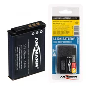 TELIT POWER Baterija li-Ion za Nikon kamere EN-EL12, 3.7 V, 1050 mAh, Crna