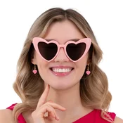 Party sončna očala v obliki srca, koralna, plastična