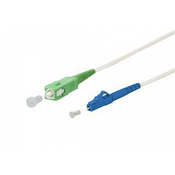 SC/APC - LC/UPC simplex 9/125 SM 5m arm.white 3mm B3 LSZH