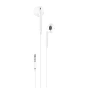 Foneng Ušesne slušalke, žične Foneng T34, mini jack 3,5 mm, daljinski upravljalnik (bele)