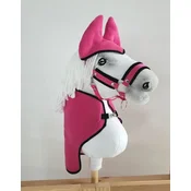 shumee Komplet Hobby Horse A4: preproga + muharski klobuki - temno roza