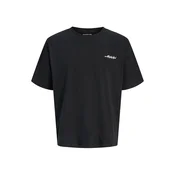 JACK & JONES Majica JCOEterna siva / crna / bijela