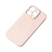 HURTEL Silikonski ovitek, združljiv z MagSafe, za iPhone 15 Pro Silikonski ovitek - krem