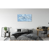 tulup.si Slika na akrilnem steklu Zemljevid mesta 120x60 cm 4 obešalnika