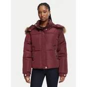 Fracomina Zimska jakna FP26WC3006O45801 Bordo rdeča Slim Fit