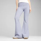 Womens Puma DARE TO Textured Flared Leggings, Blue, Size XL, Women