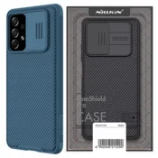 Nillkin CamShield Pro ovitek z drsnim ščitnikom kamere za Samsung Galaxy A73 moder