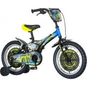 TURBO 16” DECIJI BICIKL CRNO ZELENO PLAVE BOJE