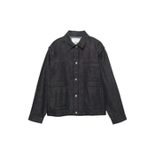 Pull&Bear Prehodna jakna črn denim