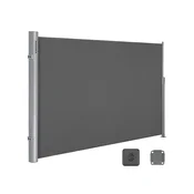 SONGMICS 1,6 x 3 m (V x G), stranska markiza za balkon, teraso, teraso in vrt, s talno montažo, zaščita zasebnosti, senčnik, stranska rolo, dimno siva GSA160G, (21555030)