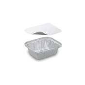 Skleda (ALU) kvadratna 130 x 103 x 43 mm 250 ml + pokrov [20 kompletov]