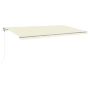 Vidaxl Avtomatska tenda LED + senzor 600x300 cm krem