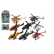 Teddies Helikopter/helikopter kovina/plastenke 10cm mešane barve