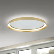ORION LED stropna svjetiljka Manta, O 60 cm, zlatne boje, aluminij, gore/dolje - Dnevni boravak/blagovaonica - Moderan - zlatni