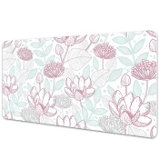 Decormat Podloga za pisalno mizo Cvetne konture 120x60 cm