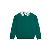 TOMMY HILFIGER Majica smaragd/naravno bela