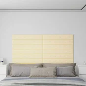 Zidna uzglavlja 12 pcs Krema 90 x 15 cm Lažna koža